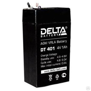Аккумуляторная батарея Delta 1 Ач 4 Вольт DT 401 