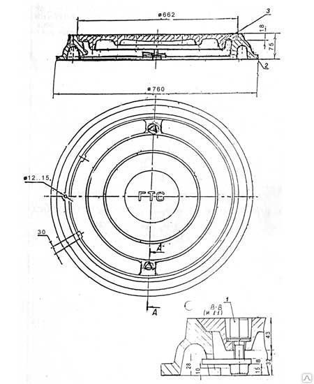 Крышка люка чертеж