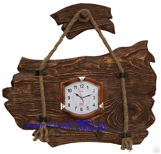 Часы из дерева под старину