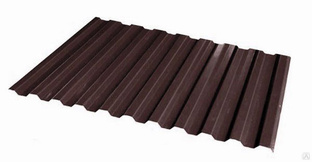 Профлист с-8 "шоколад" ral 8017 1250*1200*0,4 мм без защ.пленки (раб. шир 1160 мм) Профиль строй 