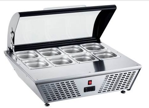 Витрина холодильная для ингредиентов 8*GN1/6 - 100 мм Koreco RTW67L