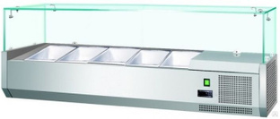 Витрина холодильная для ингредиентов 5*GN1/4 -150 мм Koreco VRX1200330(335I) #1