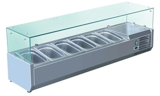 Витрина холодильная для ингредиентов 6*GN1/4 -150 мм Koreco VRX1400330(335I)