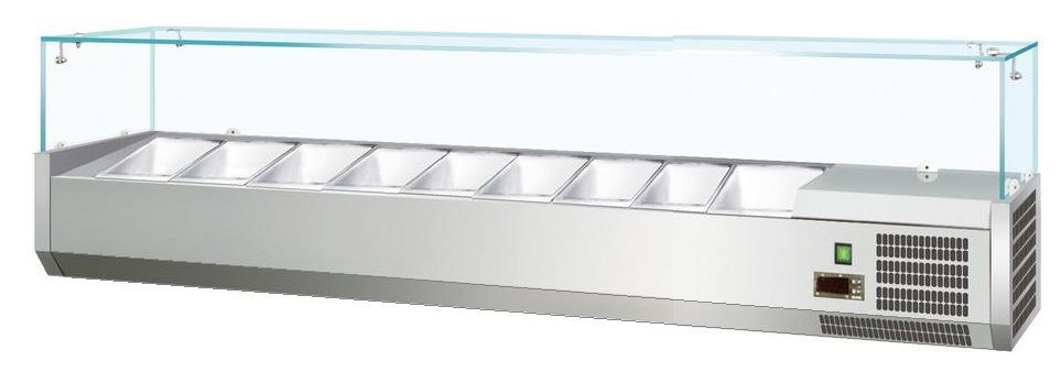 Витрина холодильная для ингредиентов 9*GN1/3 -150 мм Koreco VRX2000380(395II)