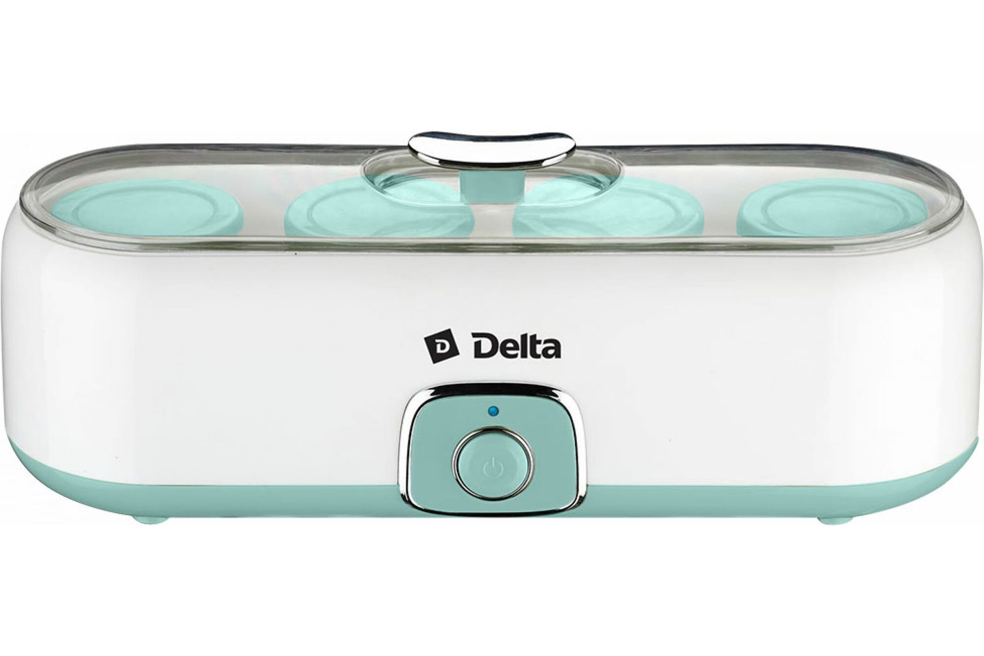 Электрическая йогуртница Delta DL-8402 4 стекл. баночки по 200 мл, белый с серо-зеленым Р1-00004494
