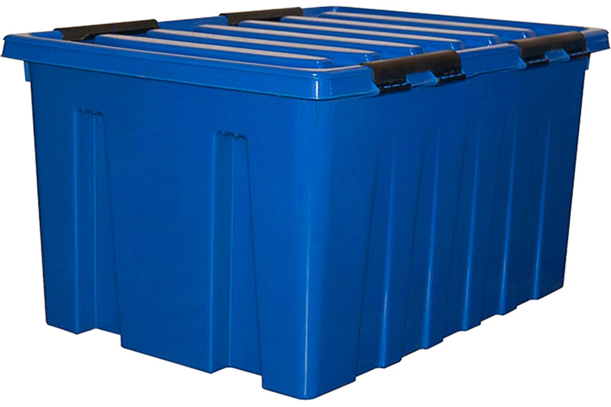 Ящик Rox Box п/п 740х565х400 мм с крышкой и клипсами, на роликах, синий 18715
