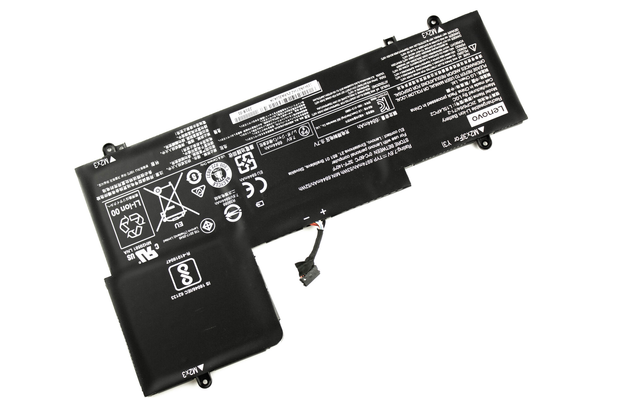 Аккумулятор для Lenovo Yoga 710-14ISK (7.64V 68104mAh) ORG p/n: 5B10K90802 L15L4PC2 L15M4PC2