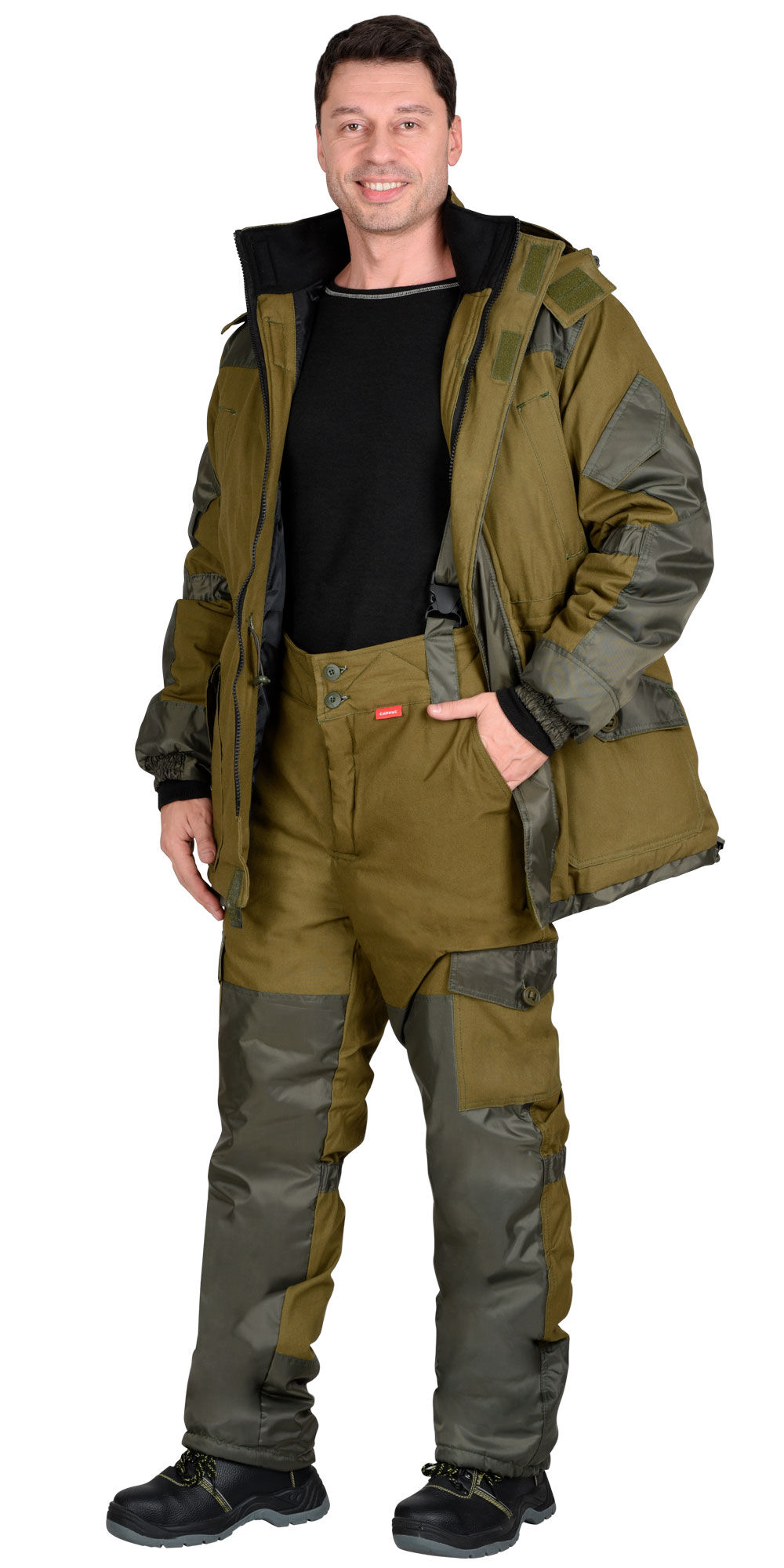 Костюм ГОРКА зимний: куртка длинная, брюки (ткань палатка) хаки