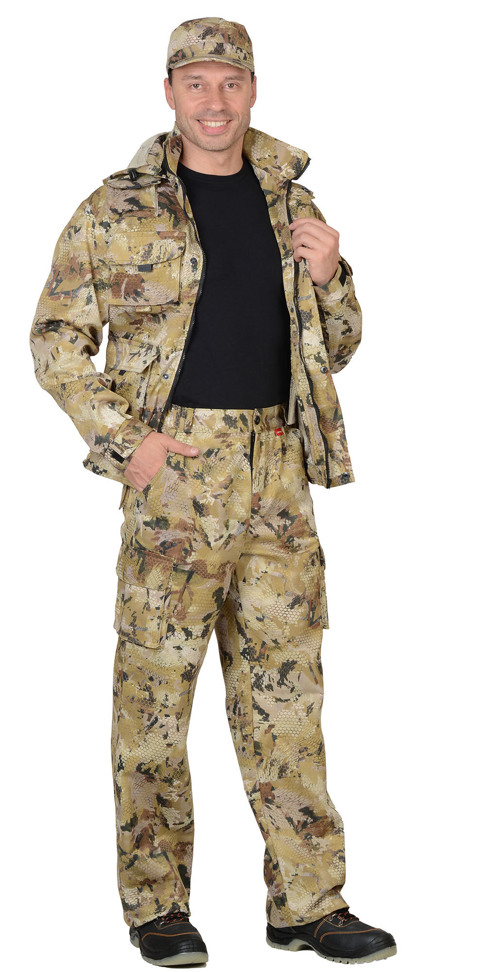 Костюм ПУМА куртка, брюки (ткань Грета 210) КМФ Саванна 1