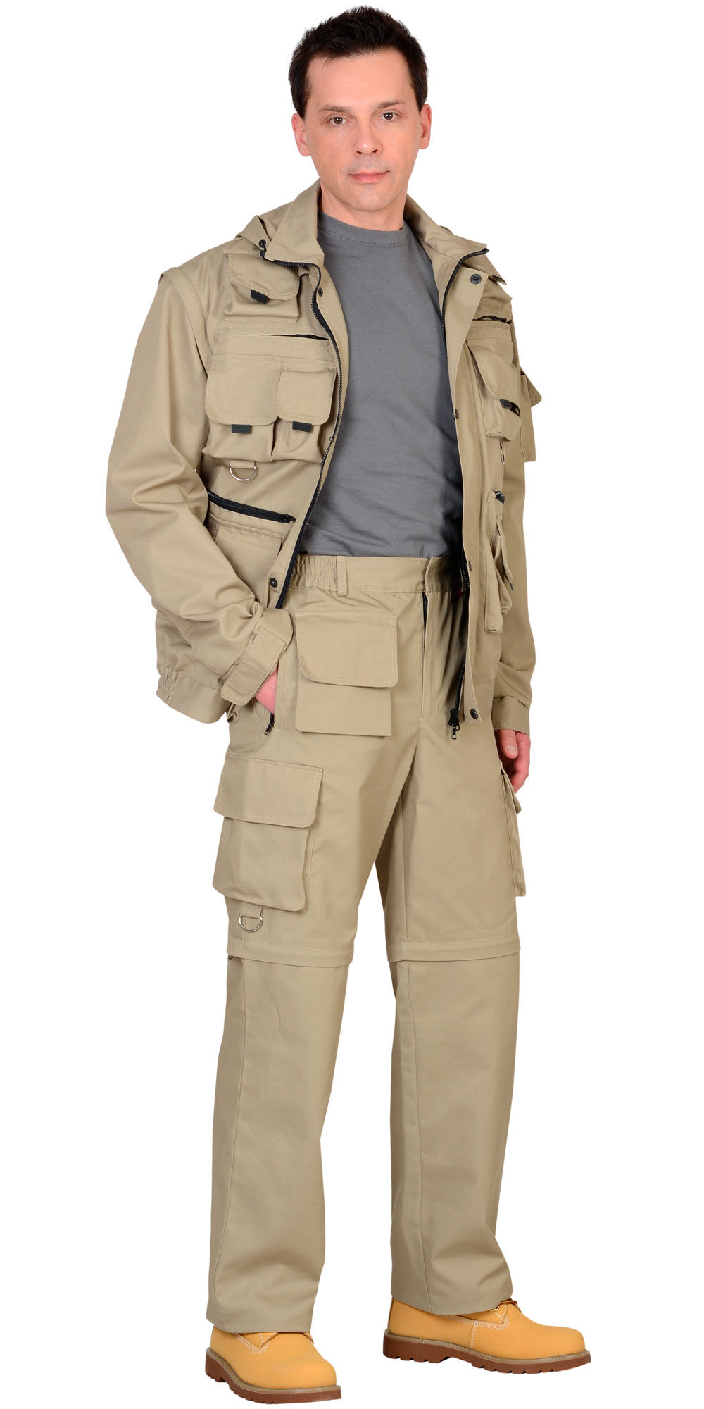 Костюм ТИГР куртка, брюки (ткань Rodos 245) Песочный