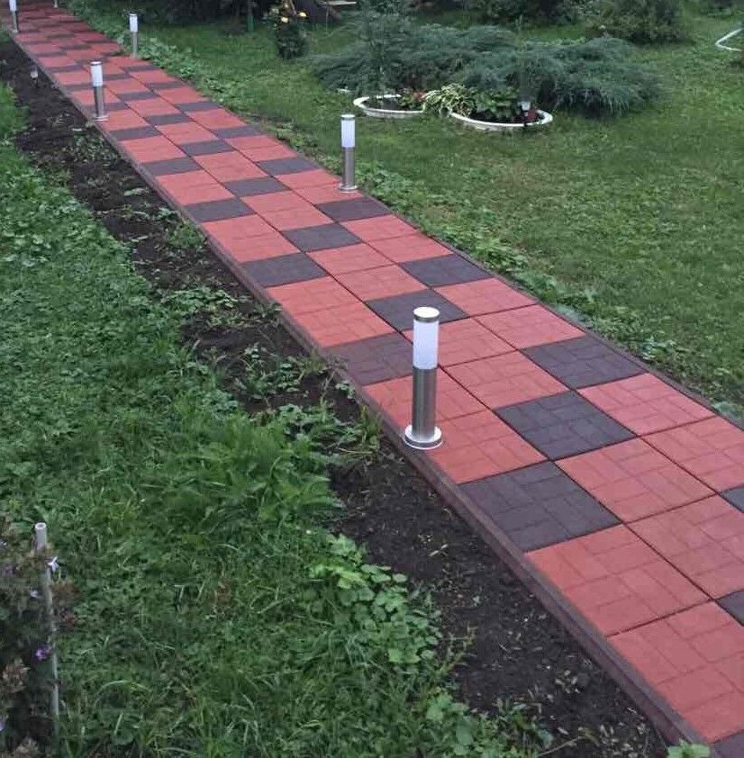 Плитка тротуарная полимерпесчаная садовая 330х330х20 мм (0,1089 м2) красная 2