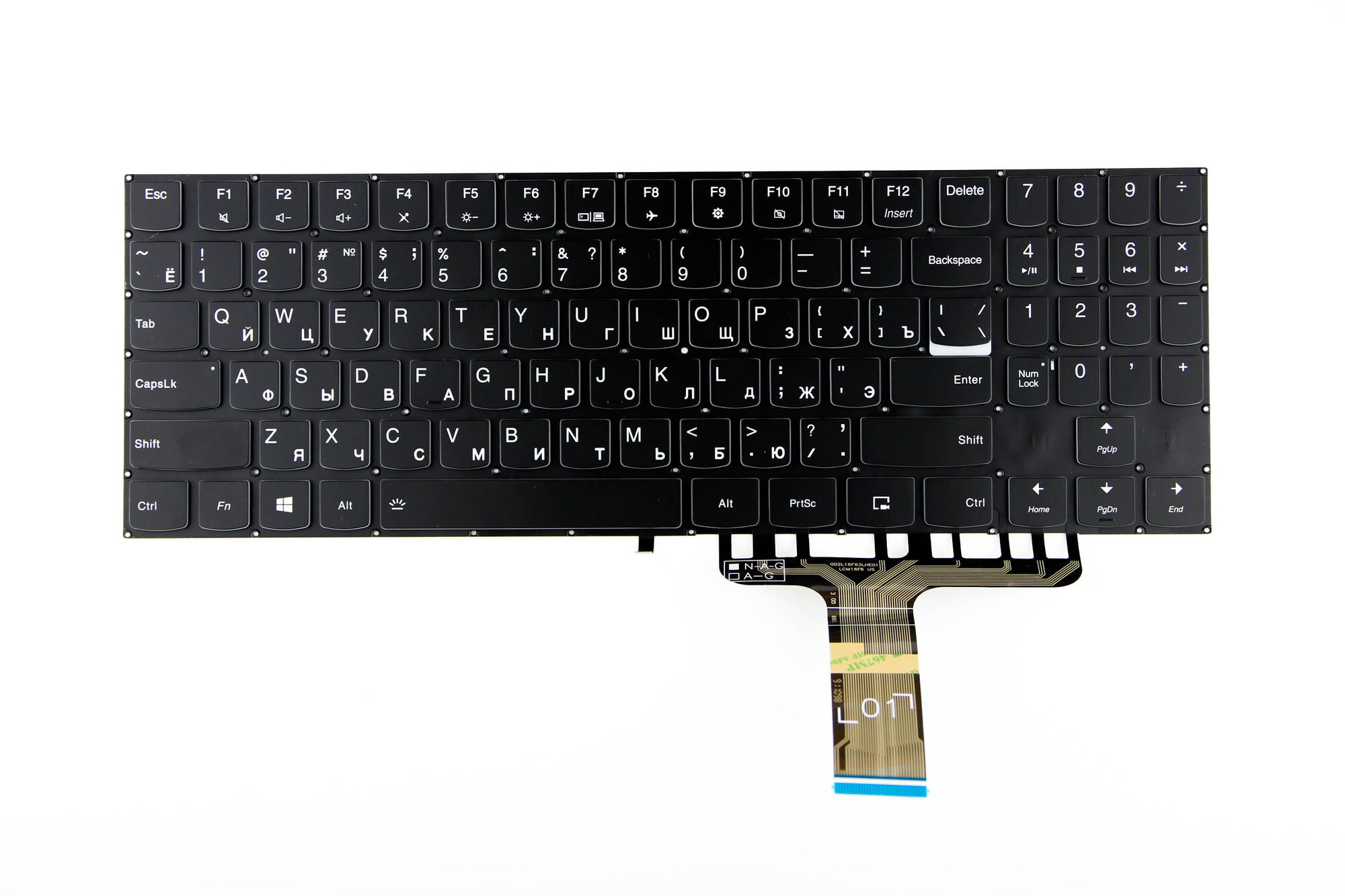 Клавиатура для ноутбука Lenovo Y740-17ICHg с подсветкой p/n: SN20N04599118 AE08L018 NSK-BUDBL