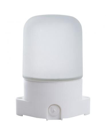 Светильник НББ-01-60-001 E27 термостойкий для бани и сауны прямое основание белый IP65 FERON