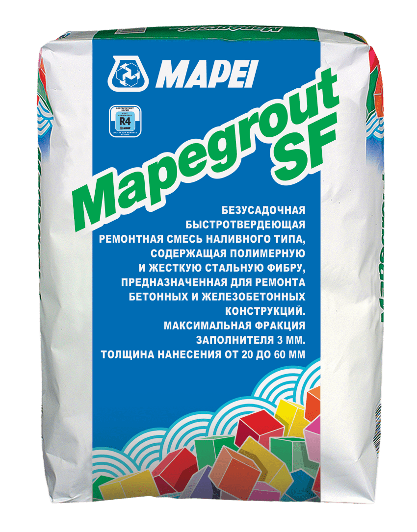 Смесь ремонтная наливного типа Mapei Mapegrout SF