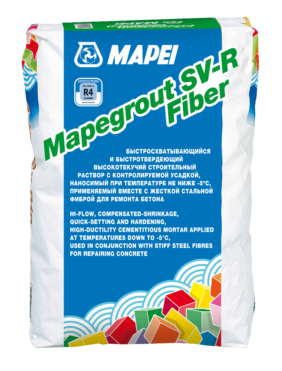 Смесь ремонтная наливного типа Mapei Mapegrout SV-R Fiber