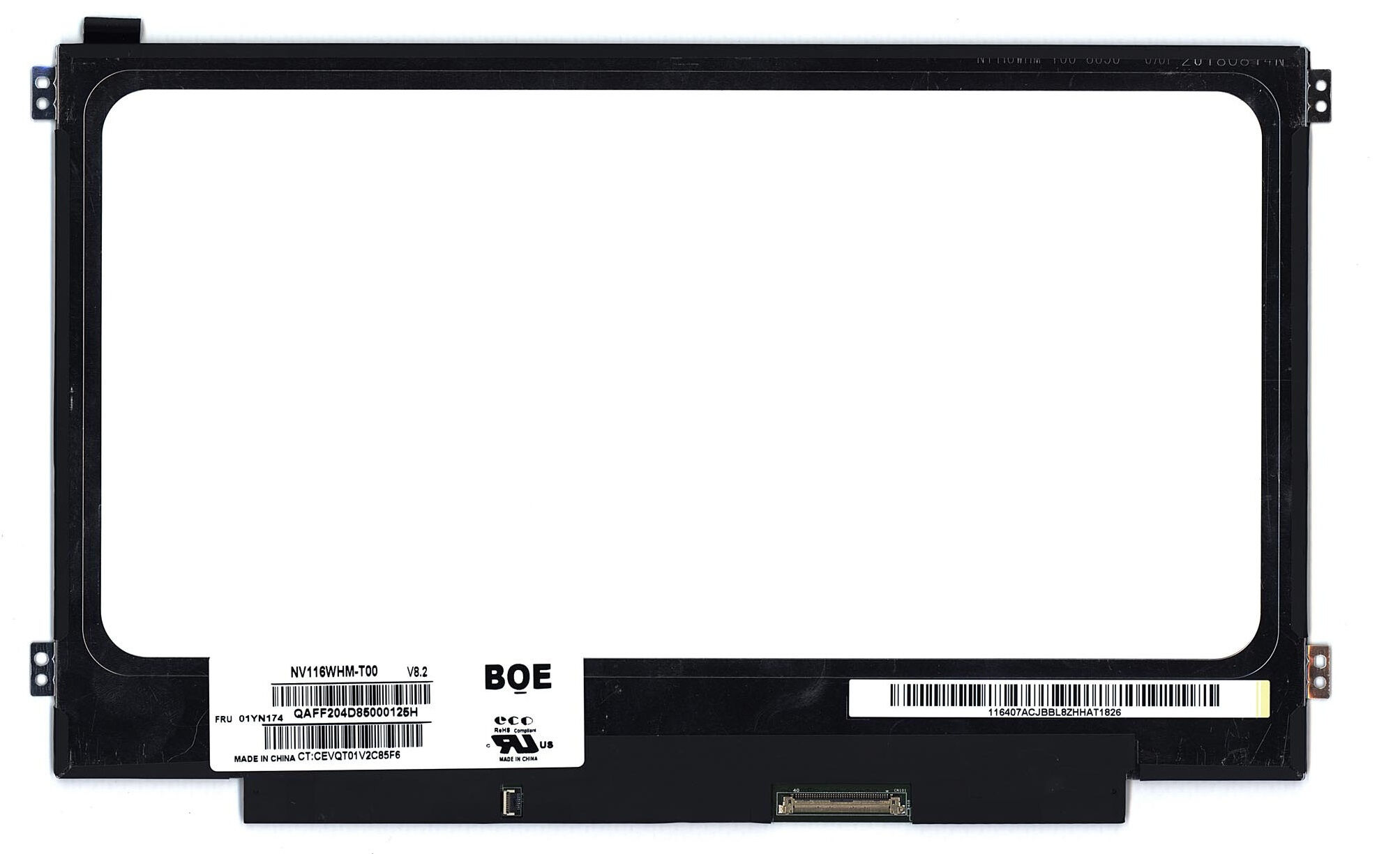 Матрица для ноутбука 11.6 1366x768 40pin eDp Slim ADS NV116WHM-T05 Glossy 60Hz Touch
