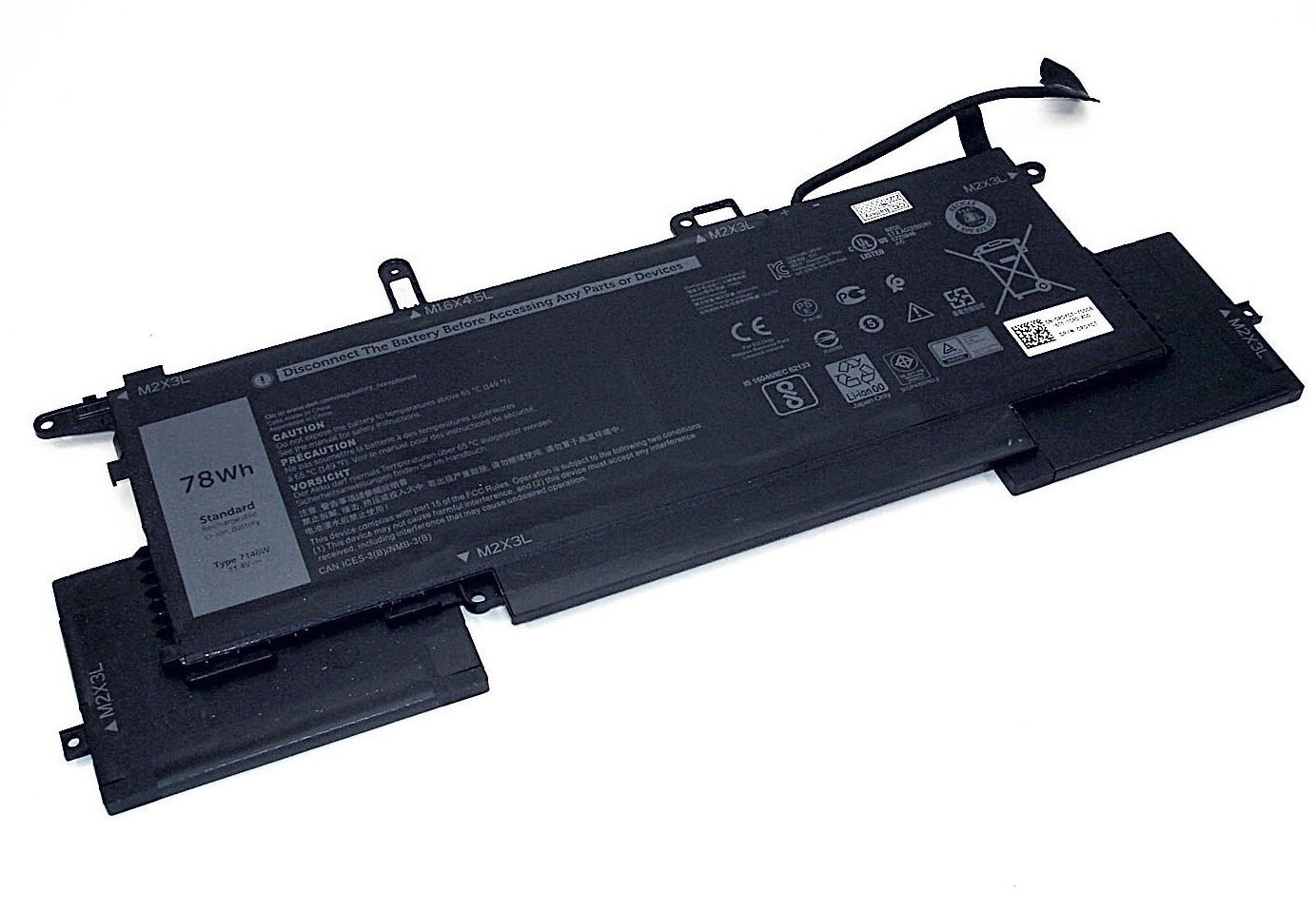 Аккумулятор для Dell Latitude 7400 (11.4V 6800mAh) ORG p/n: 7146W C76H7