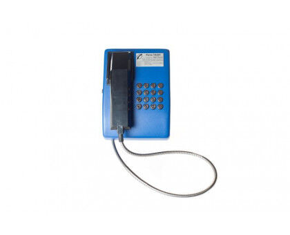 Промышленный антивандальный телефонный аппарат Ритм ТА201-МБ1Р. Цвет синий.