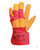 Перчатки утеплённые спилковые ДИГГЕР комбинированные мех 750 г/м2, жёлто-красные, дл.27 см, р10.5 (пер602) #2