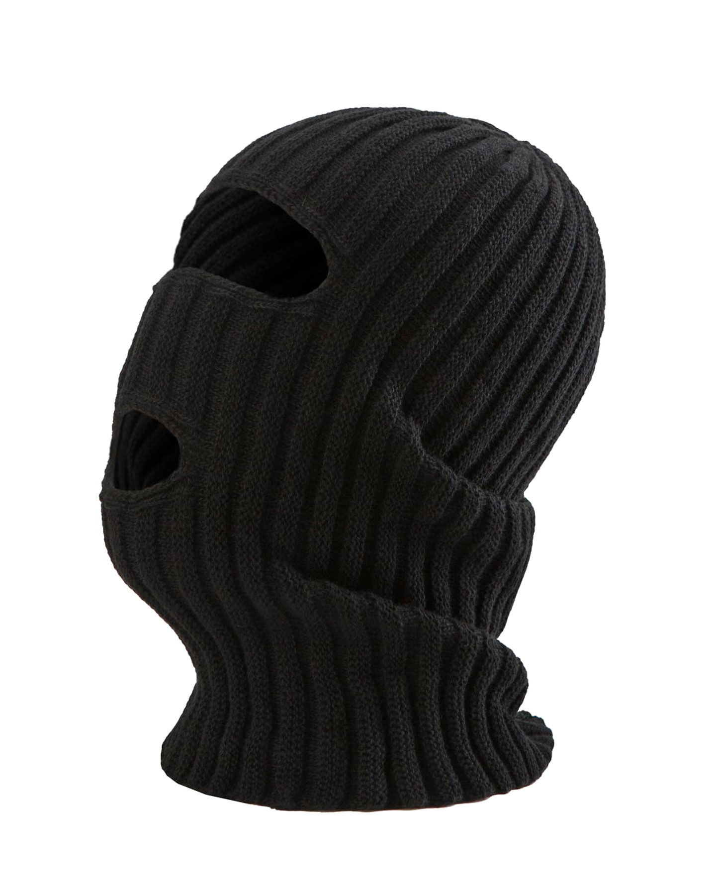 Шапка-маска черная трикотажная 100%; акрил, за 1 шт. (х10х200)