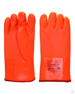 Перчатки утепленные Safeprotect ВИНТЕРЛЕ Оранж (ПВХ, утепленные х/б ткань с начесом) #1