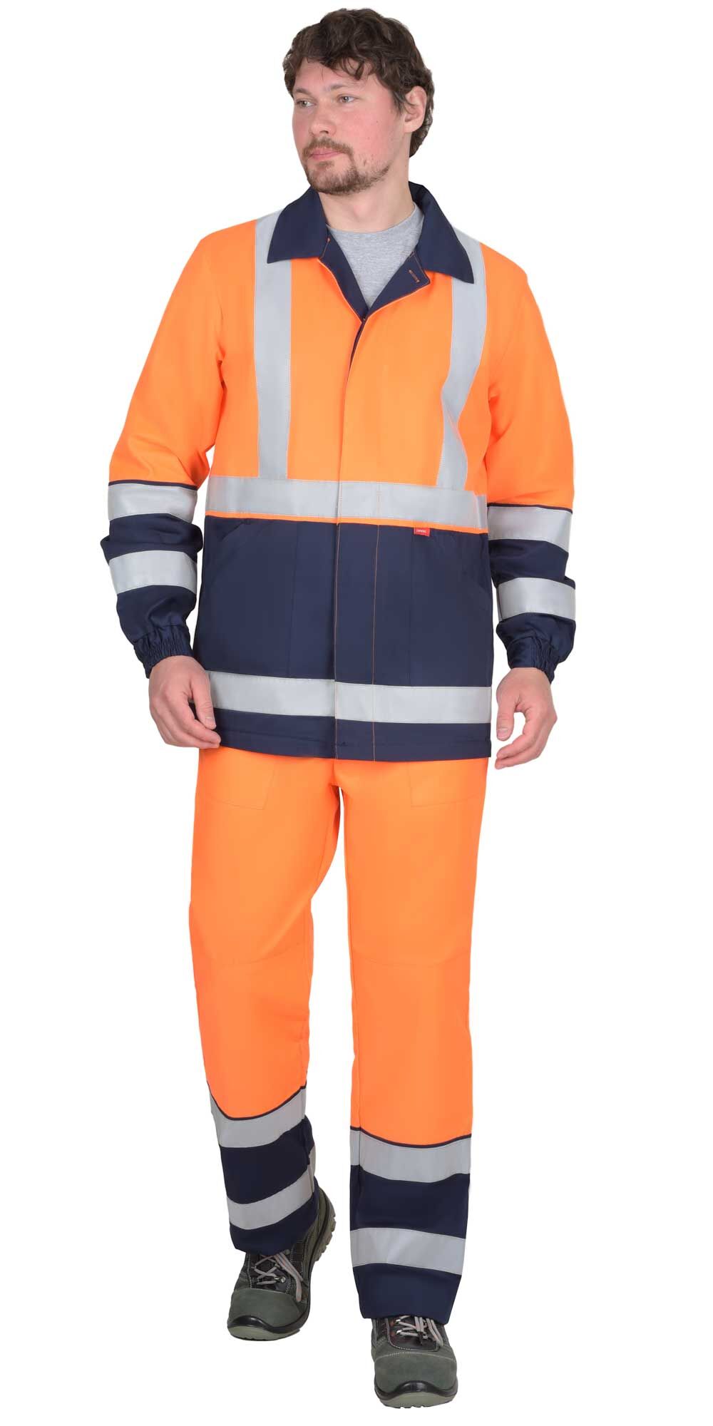 Куртка ТЕРМИНАЛ-3-РОСС оранжевая с темно-синим