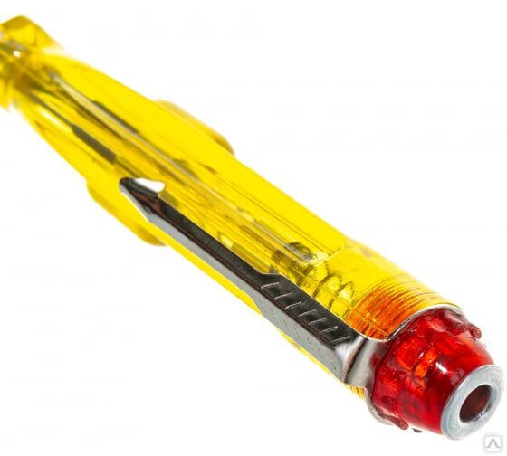 Отвертка индикаторная 100-500В 140мм желт ручка КУРС