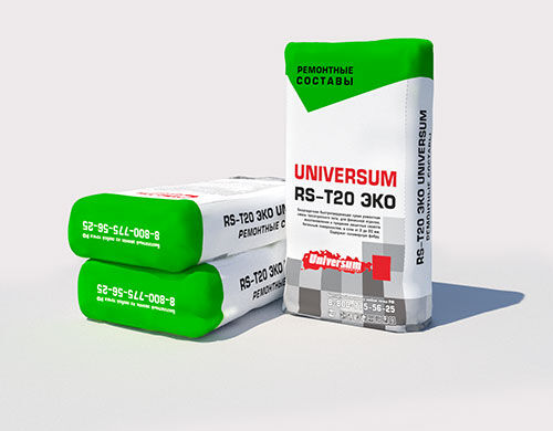 Ремонтная смесь тиксотропного типа тонкослойный RS T20 ЭКО Universum