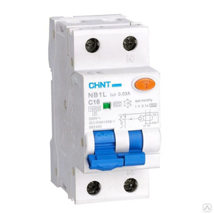 Выключатель автоматический дифференциального тока 1п+N B 20А 30мА тип AC 10кА NB1L (36мм) (R) CHINT 203100 