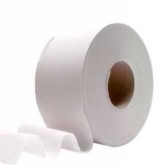 Бумага туалетная промышленный рулон двухслойные 1 рулона, 12 в тр.уп., белый цвет (170 м)