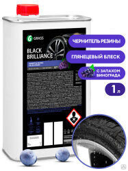 Чернитель-полироль шин GraSS BLACK BRILLIANCE Silicone 1 л железн.банка 