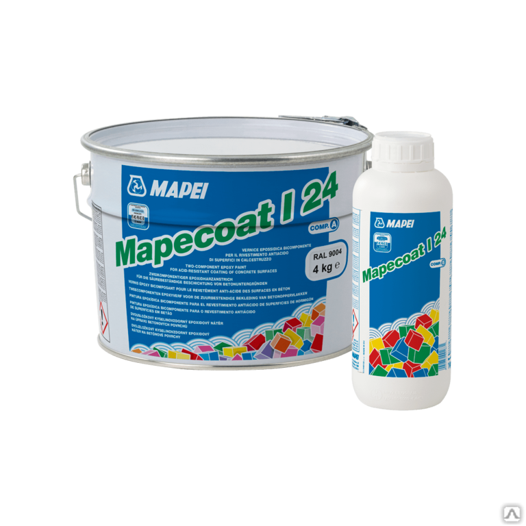 Полимерная краска MAPEI Mapecoat I 24/b Fst 3 кг