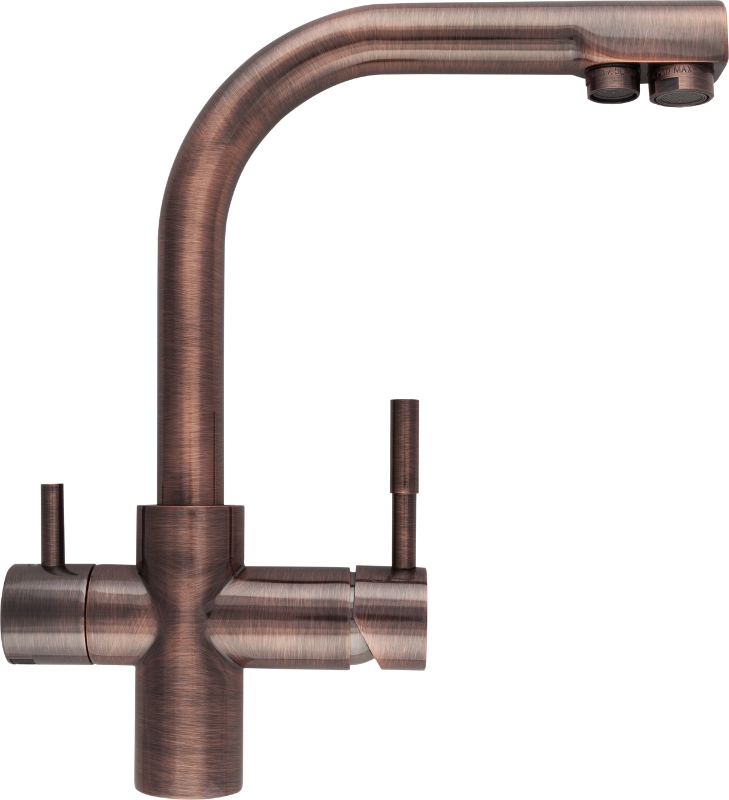 Кран питьевой Atoll NKD0212АВ-L (Atoll) комбинированный (водопроводная и вода из фильтра), керамический, два рычага
