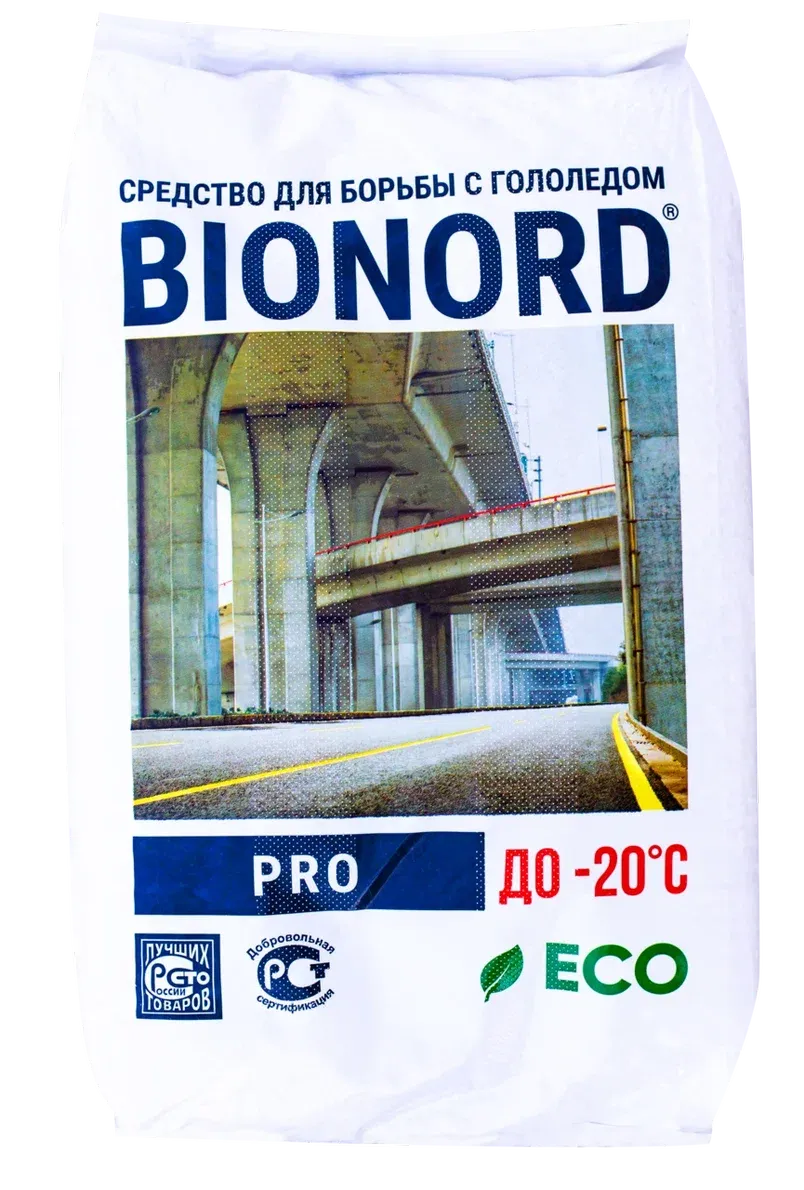 Реагент противогололедный Бионорд про BIONORD PRO (до -20°С)