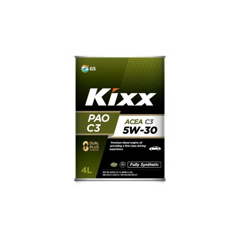Масло моторное Kixx PAO C3 5W-30 4 л синтетическое Артикул L209144TE1