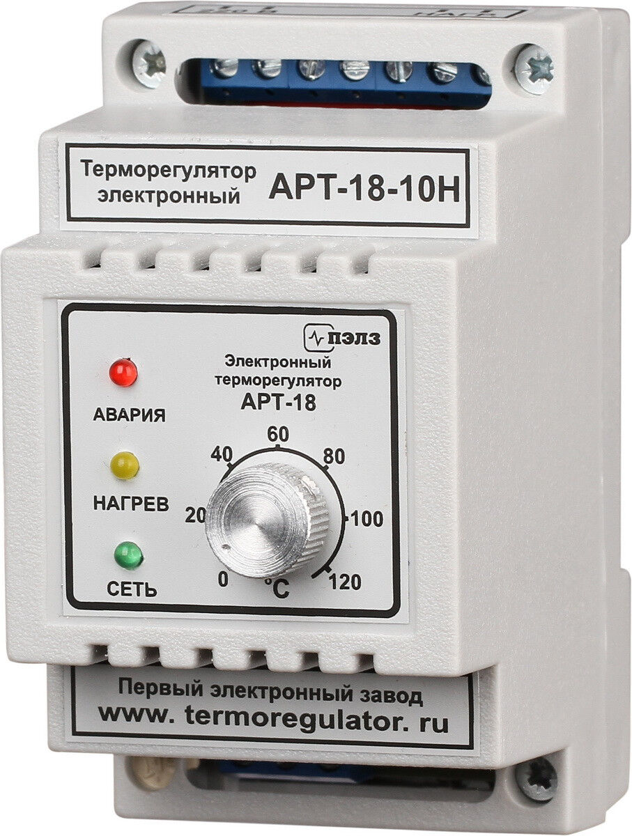 Терморегулятор АРТ-18-10 с датчиком KTY-81-110 2 кВт DIN ПЭЛЗ