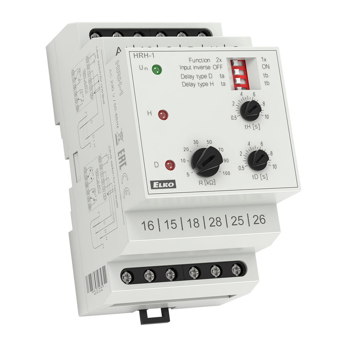 Реле контроля уровня жидкости с одно и двухуровневым контролем HRH-1/24V Elko Ep