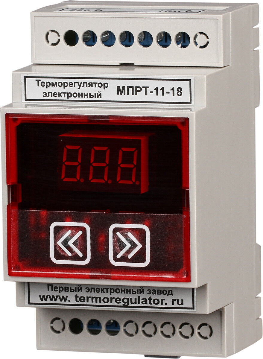 Терморегулятор МПРТ-11-18 1 кВт с датчиками KTY-81-110 цифровое управление DIN ПЭЛЗ