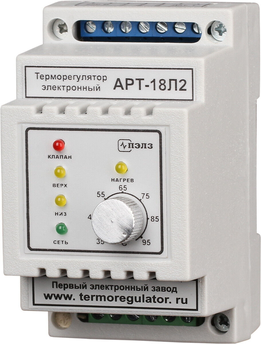 Терморегулятор АРТ-18Л2 с датчиком KTY-81-110 1 кВт DIN ПЭЛЗ