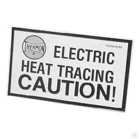 Предупреждающая табличка CL-RU на русском языке Heat Trace 