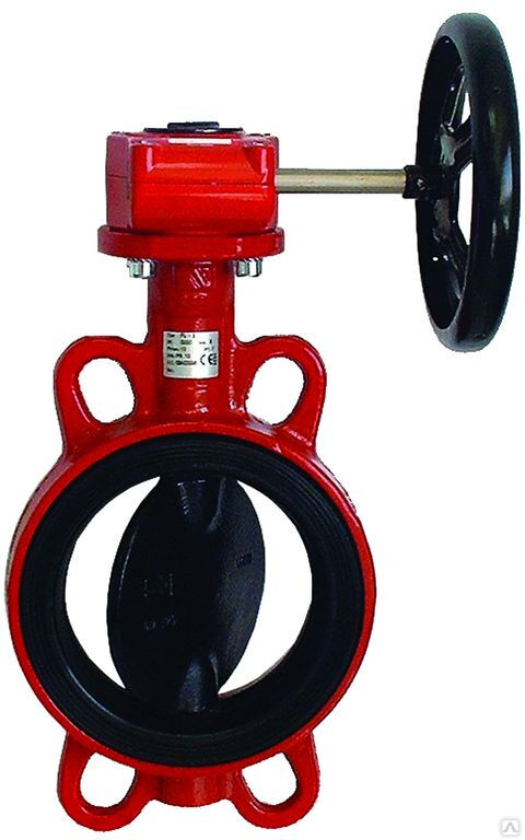 Затвор дисковый поворотный межфланцевый для пожарных систем Tecofi VPI4448R-02EP с Dn100 Pn16 VPI4448R-08EP0100