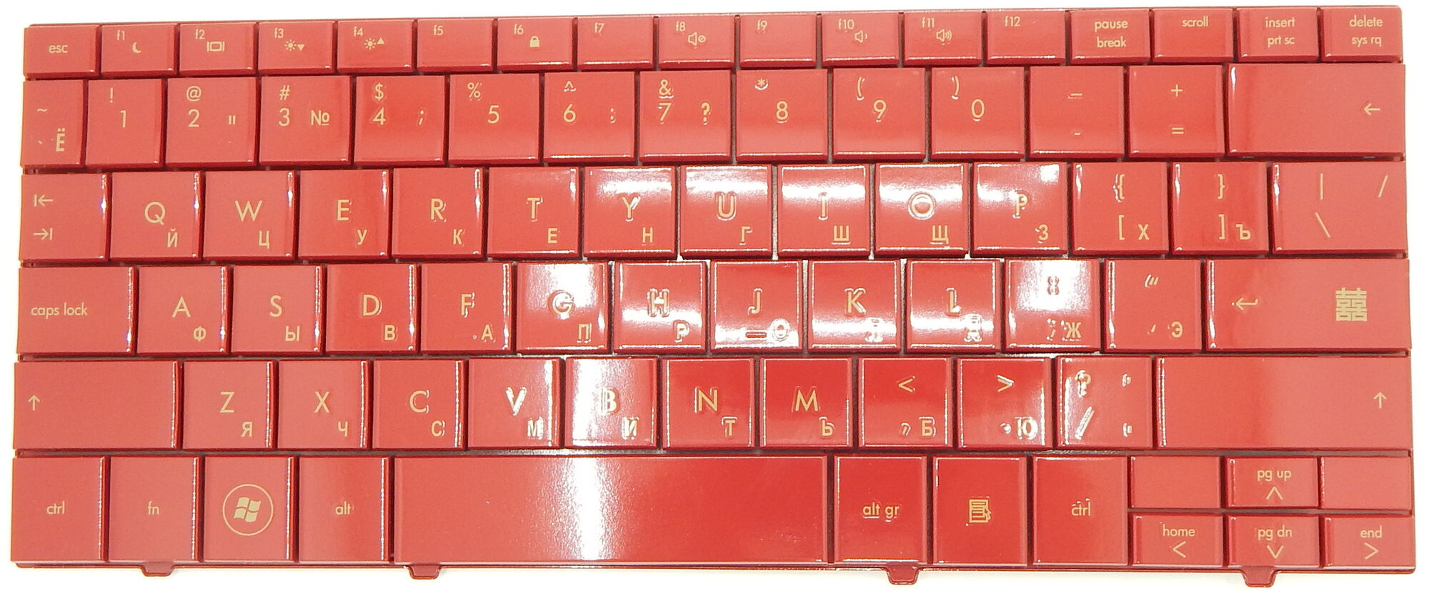 Клавиатура для HP Mini 1000 1100 Красная p/n: 496688-001, 504611-001, 6037B0035501, MP08C13US-930