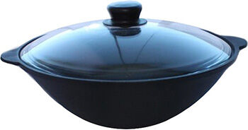 Вок (WOK) Камская посуда вок36 WOK 3 5л чугунная со стеклянной крышкой