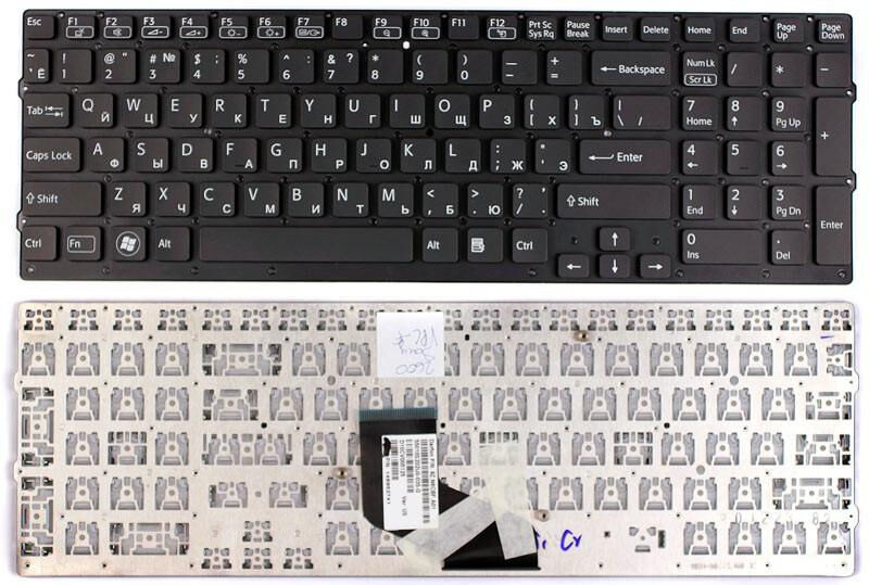 Клавиатура для ноутбука Sony VPC-F217 VPC-F219 черная p/n: 148952731, 9Z.N6CBF.A0R, NSK-SEABF