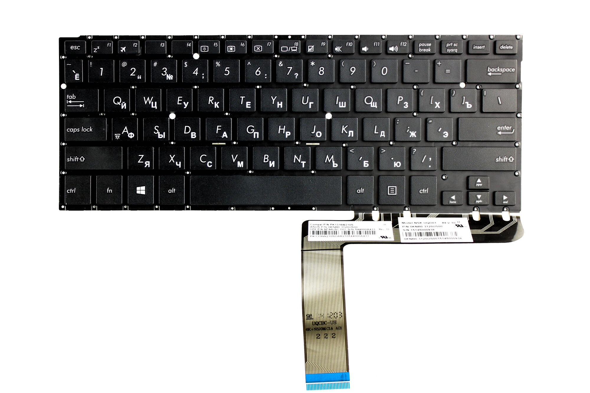 Клавиатура для Asus TP300UA TP301 p/n: 9Z.N8JSC.D01, PK1316W210S, 0KNB0-3120US00