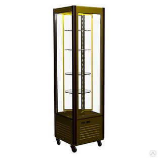 Шкаф холодильный D4 VM 400-1 (R400C Сarboma Люкс) (0109-0102 (коричнево-золотой)) 