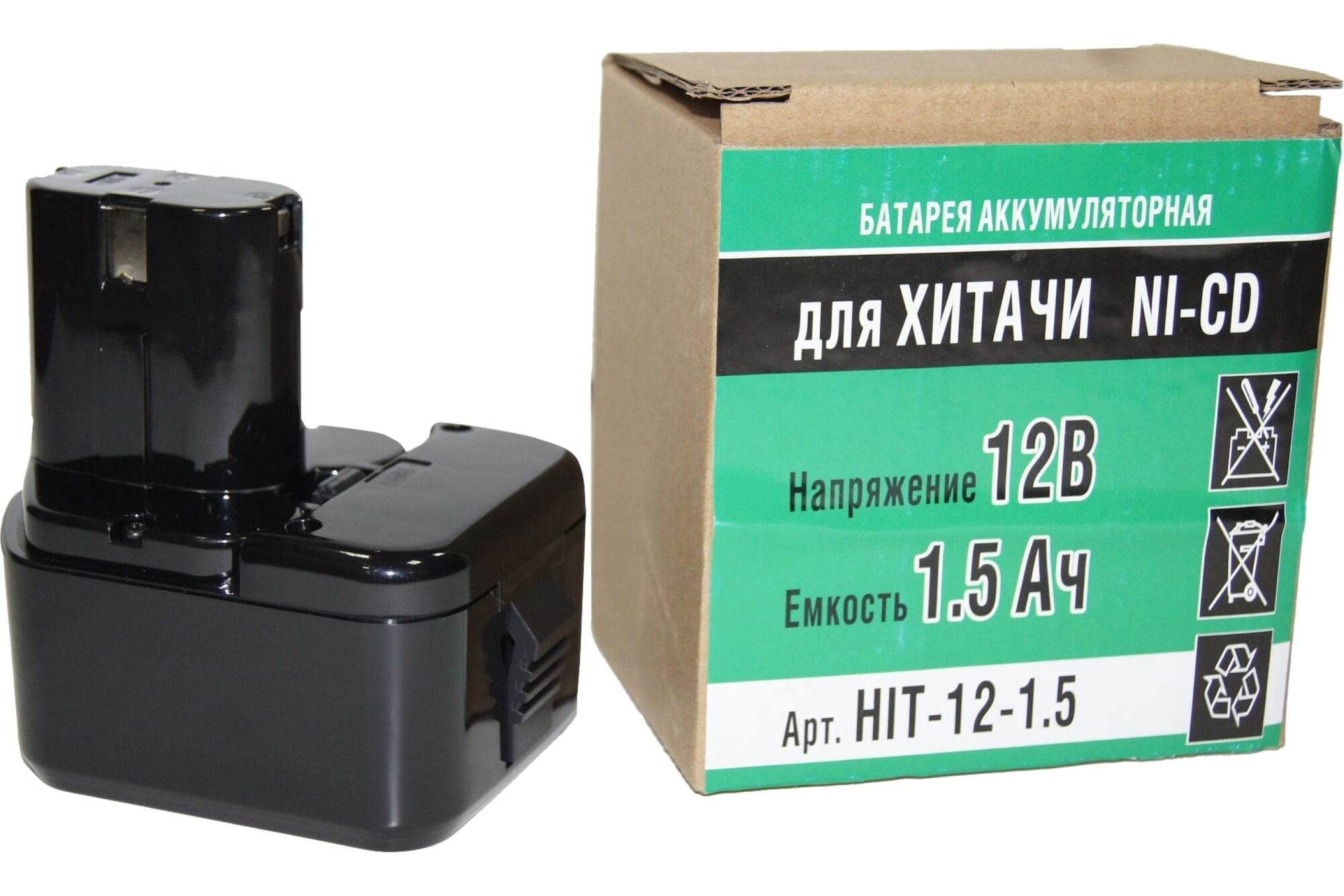 Аккумулятор Ni-CD (12 V, 1.5 АН) для Hitachi DS12DVF3 P.I.T. Hit-12-1,5