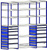 Модульный тройной стеллаж с выдвижными ящиками 2000х2020х540 мм (Модульная система металлической мебели ЗМК) #1