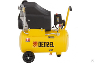 Воздушный компрессор DENZEL DLC1300/24 безмасляный 1,3 кВт, 24 литра, 206 л/мин 58171 Denzel #1