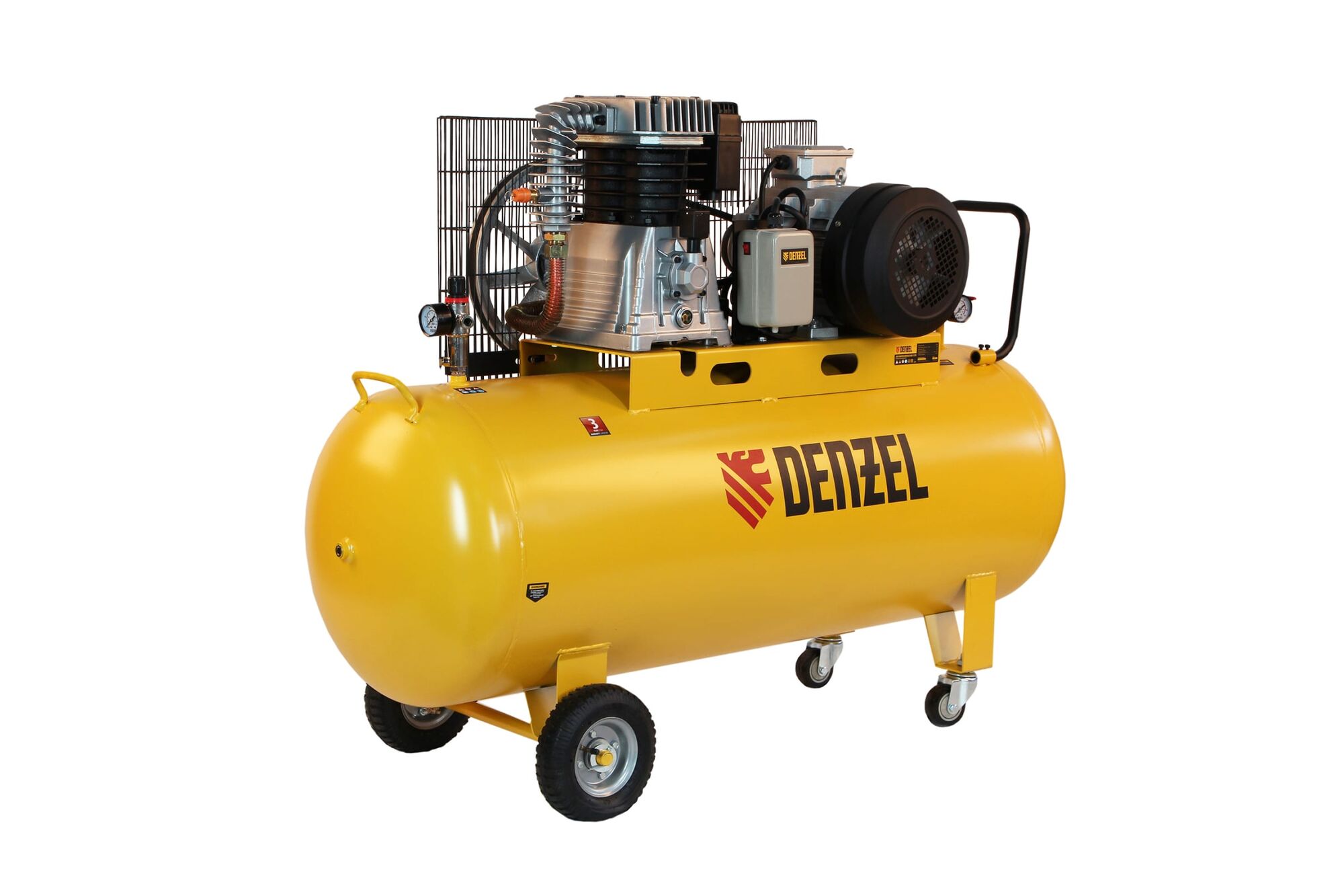 Воздушный компрессор Denzel BCI5500-T/270 ременной привод, 5,5 кВт, 270 литров, 850 л/мин 58129